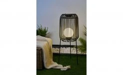 Solar-Stehleuchte, schwarz