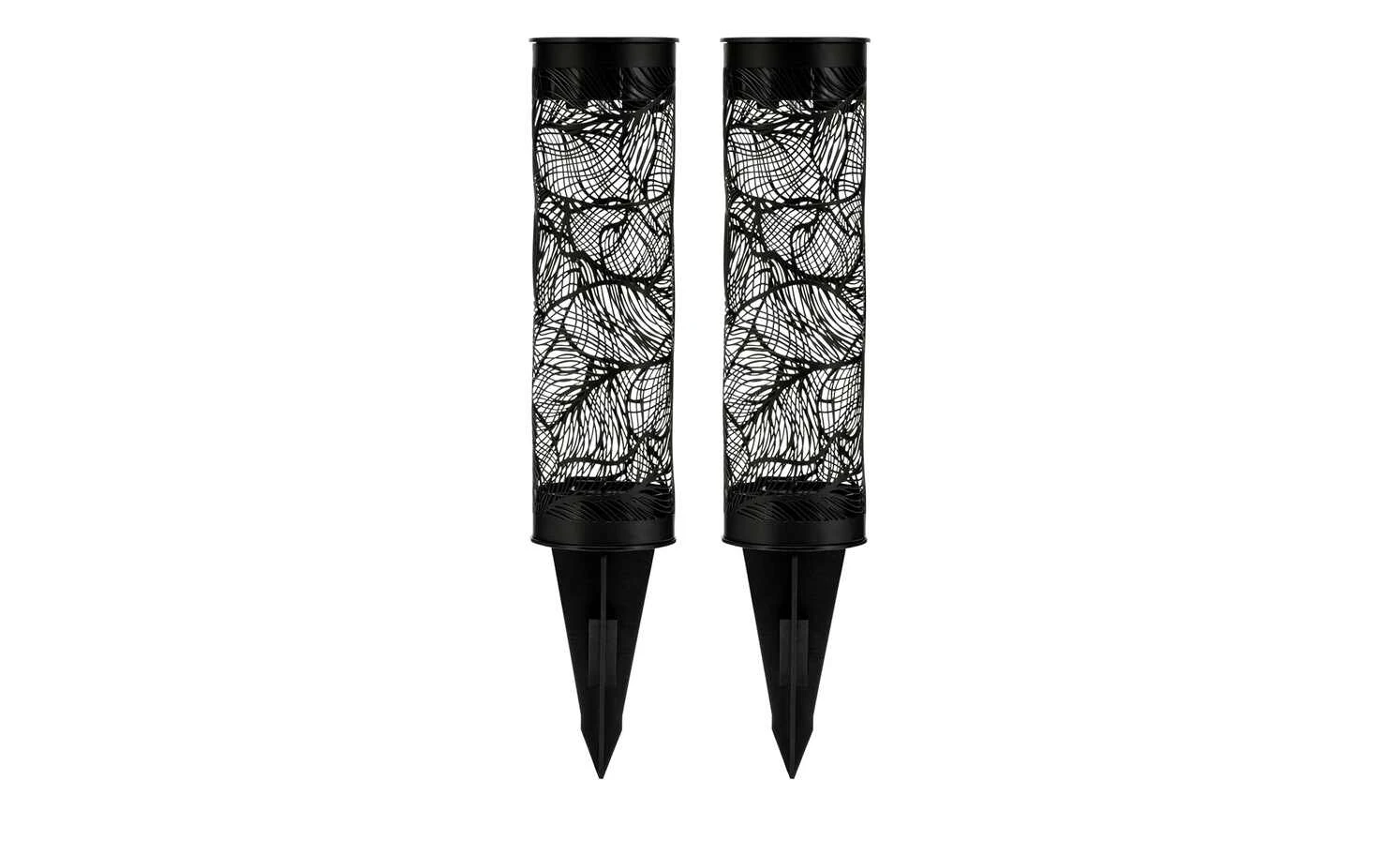 Solar-Spieß schwarz, 2er-Set `Blätter` 4 Solar-Spieß schwarz, 2er-Set `Blätter` – Bild 2