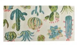 HOME STORY Handtuftteppich Rosetta | Weiß Multi 70x140 cm