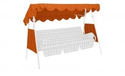 Angerer Dach & Seiten für Hollywoodschaukel Ersatz | Terracotta (Orange)
