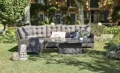 a casa mia Sofa, 2-Sitzer Padua Veneto dunkelgrau | Armlehne links