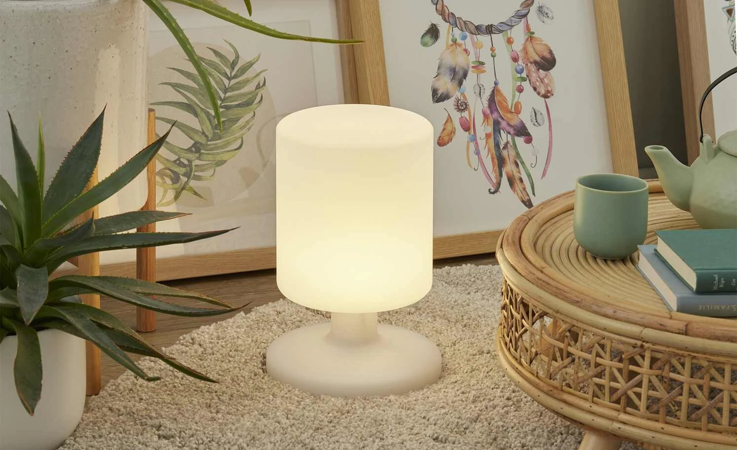 Trio Akku-Aussen-Tischleuchte, weiß 3 Trio Akku-Aussen-Tischleuchte, weiß