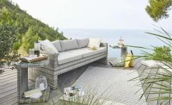 a casa mia Geflecht-Doppelliege Garda