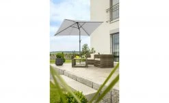 Schneider Schirme Sonnenschirm Bilbao | Silbergrau Viereck