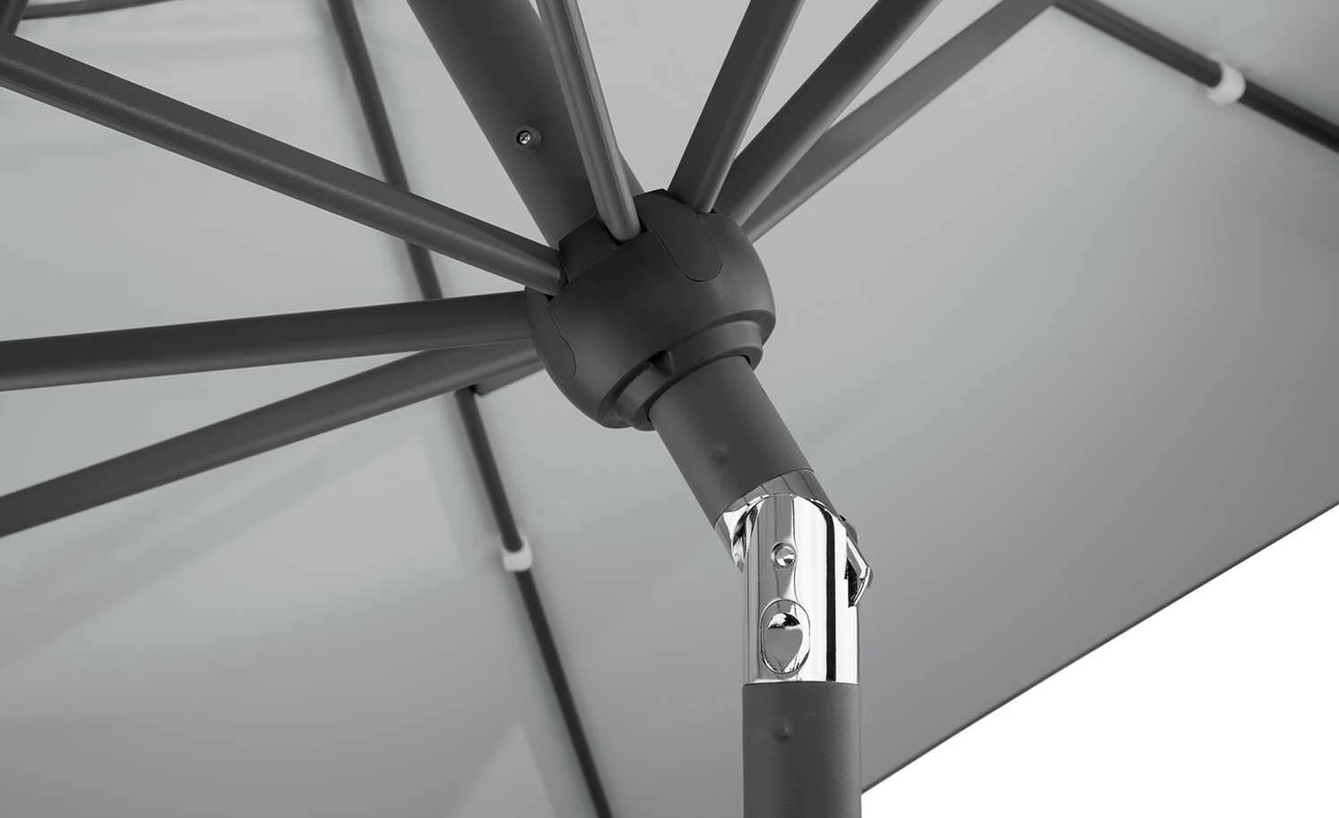 Schneider Schirme Marktschirm Adria | Silbergrau 5 Schneider Schirme Marktschirm Adria | Silbergrau – Bild 4