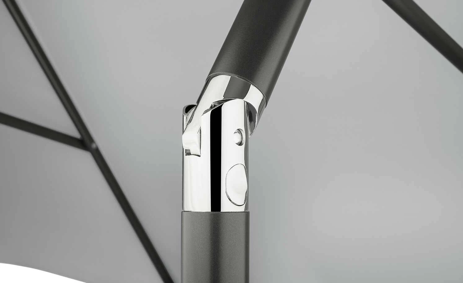 Schneider Schirme Marktschirm Adria | Silbergrau 6 Schneider Schirme Marktschirm Adria | Silbergrau – Bild 5