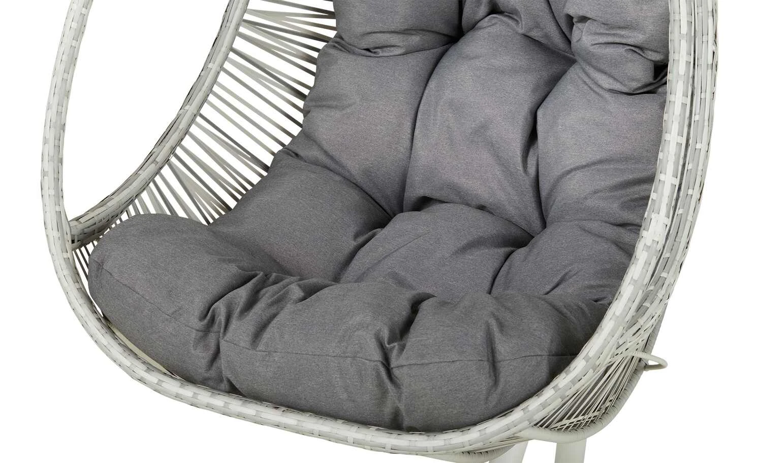 Hängesessel Tahiti II Hellgrau | Hellgrau / Weiß 12 Hängesessel Tahiti II Hellgrau | Hellgrau / Weiß – Bild 10