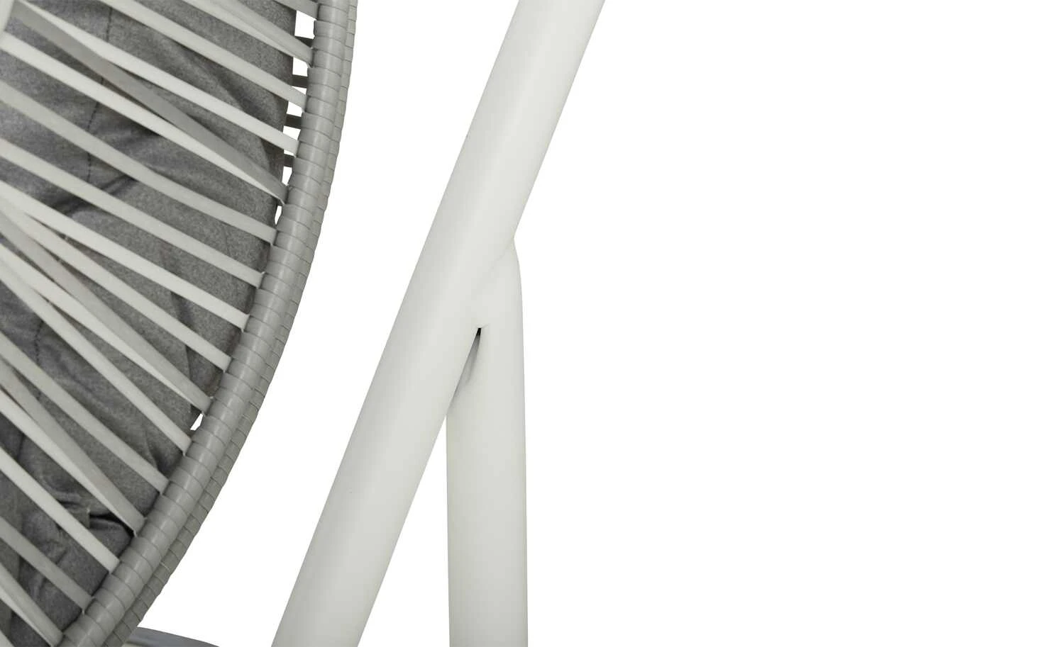 Hängesessel Tahiti II Hellgrau | Hellgrau / Weiß 8 Hängesessel Tahiti II Hellgrau | Hellgrau / Weiß – Bild 6