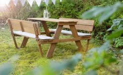 Roba Kindersitzgruppe Picknick for 4 | Teakholzfarben mit Lehnen