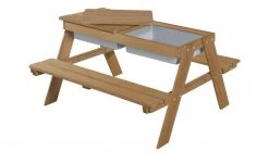 Roba Kindersitzgruppe Play for 4 | Teakholzfarben ohne Lehnen mit 2 Spielwannen -Garten Verkäufe 2024 12116287 2 202104121233