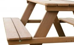 Roba Kindersitzgruppe Picknick for 4 | Teakholzfarben ohne Lehnen / mit Öffnung für Sonnenschirm -Garten Verkäufe 2024 12118567 2 202203241234