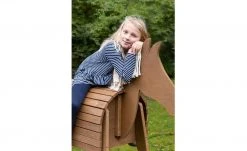 Roba Outdoorspielpferd | Teakholzfarben